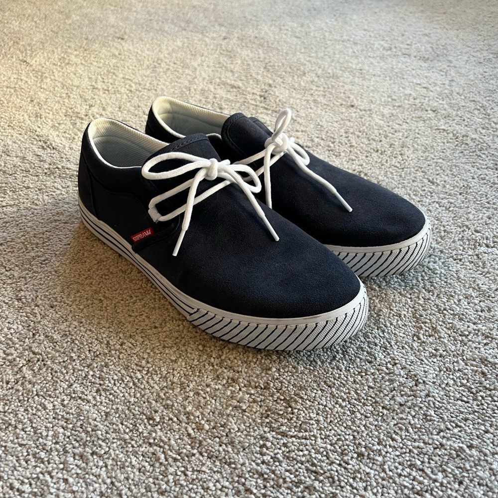 Mens Supra Navy blue and white boat shoes